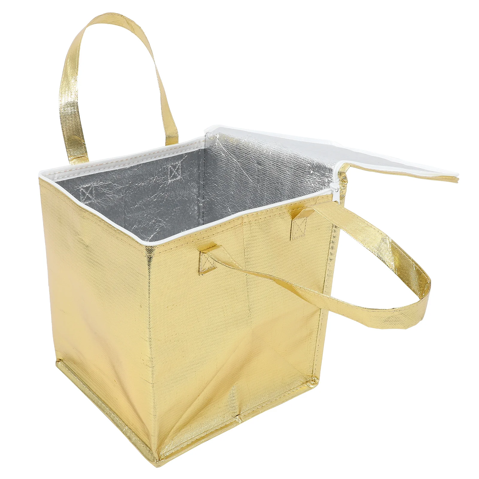 

1Pcs Large Capacity Insulated Cooler Tote Bag Lightweight Foldable Thermal Bag Waterproof Handheld Storage for Cake Ice Cream