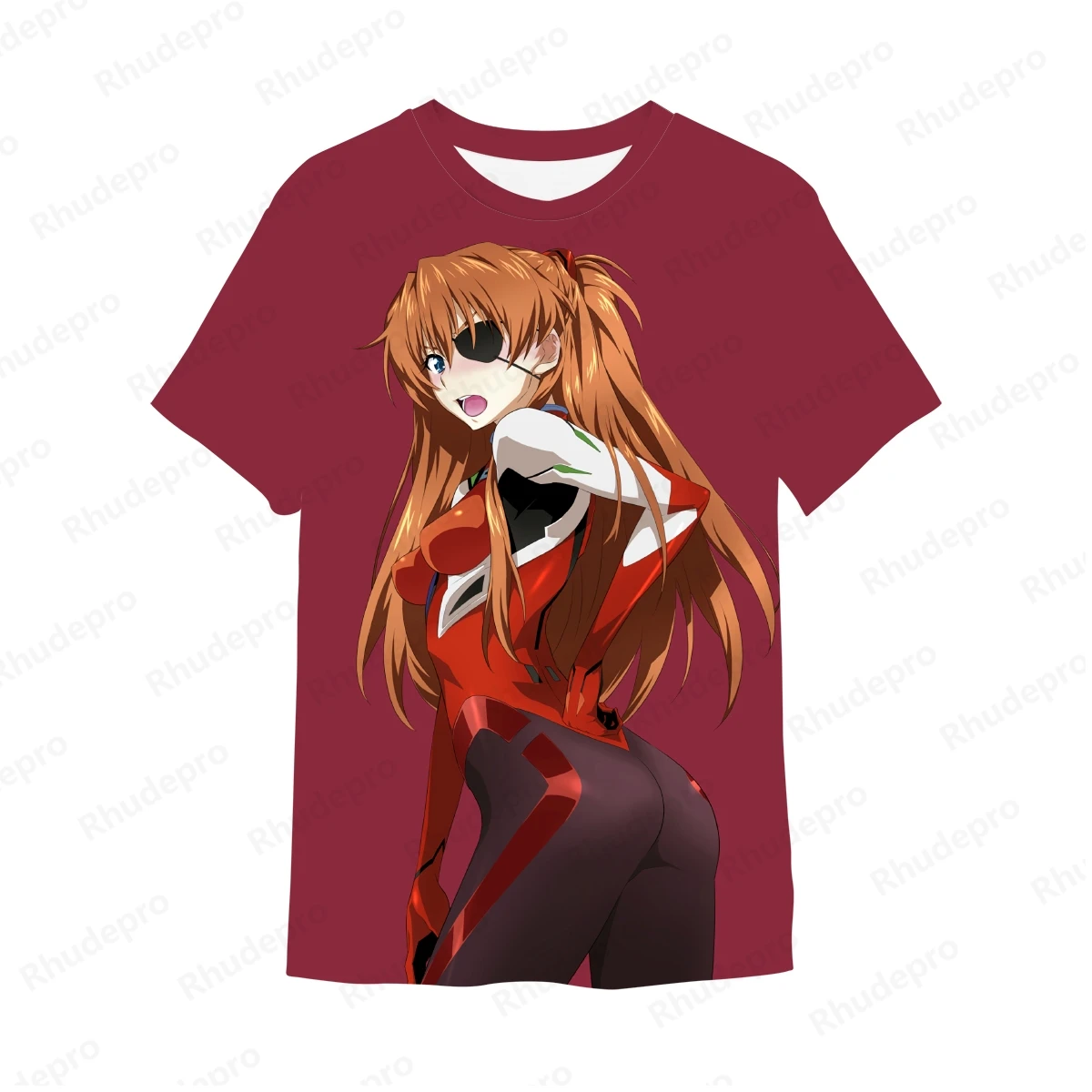 Camiseta Neon Genesis Evangelion masculina, camisas de manga curta, tops de hip-hop, roupas infantis, streetwear, moda, nova