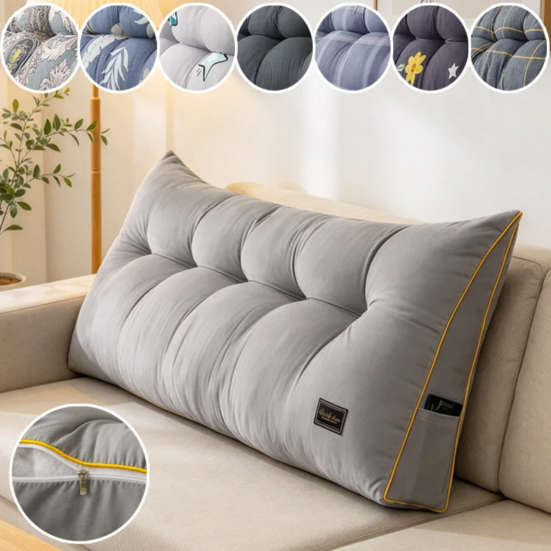 Triangular Back Support Cushion Ergonomic Neck Shoulder Lumbar Protection Pillow for Bed Reading Relaxing Watching Tv Indoor Use
