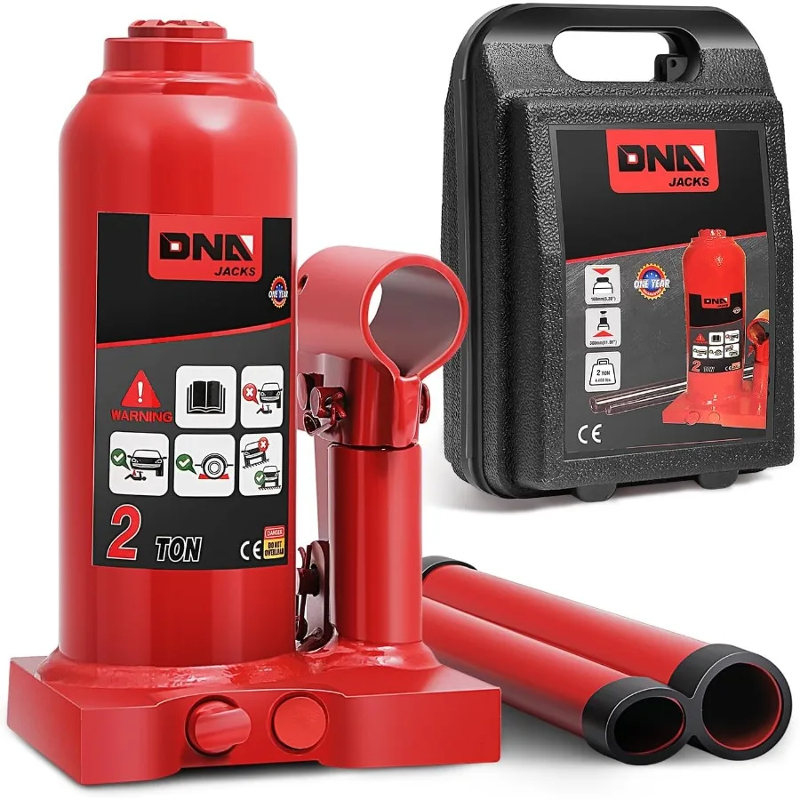 

2 тонны 4409,2 фунта подъемный автомобильный сварной гидравлический домкрат для бутылок для ремонта автомобиля пикап с ручной ручкой красный идеальный