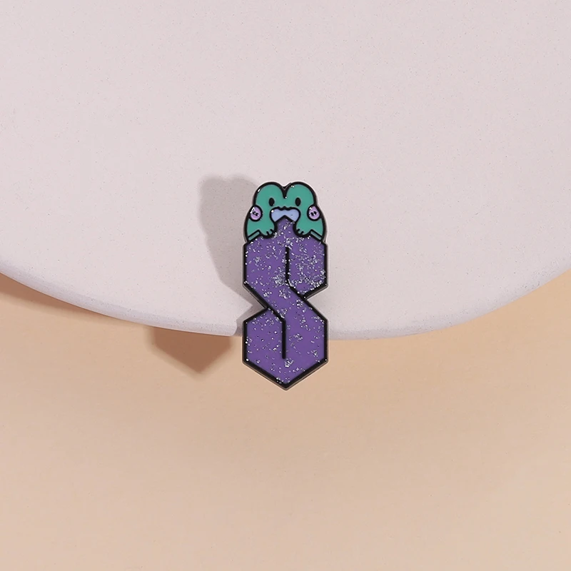 بارد S الضفدع الصلب المينا دبابيس مضحك الكرتون الحيوان بروش معدني ظهره اكسسوارات شارة التلبيب الأزياء والمجوهرات هدية للأصدقاء