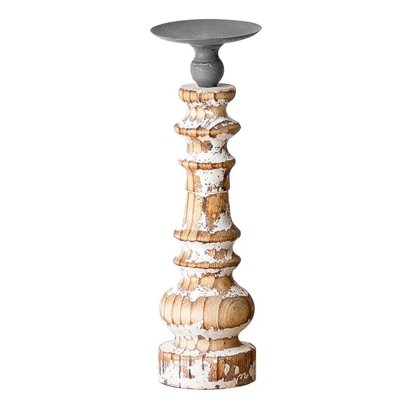 

American rural retro old candle holder, homestay foyer entrance ornament, wedding shooting decorative props