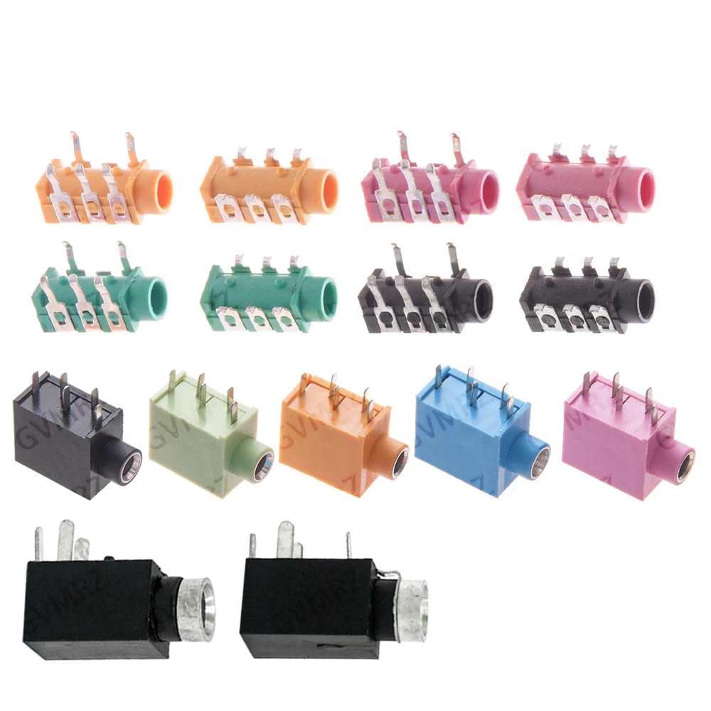 10PCS/20PCS PJ-313 3.5MM channel stereo Jack Socket Stereo Solder Panel Mount Headphone jack Audio video female dual  PJ-210