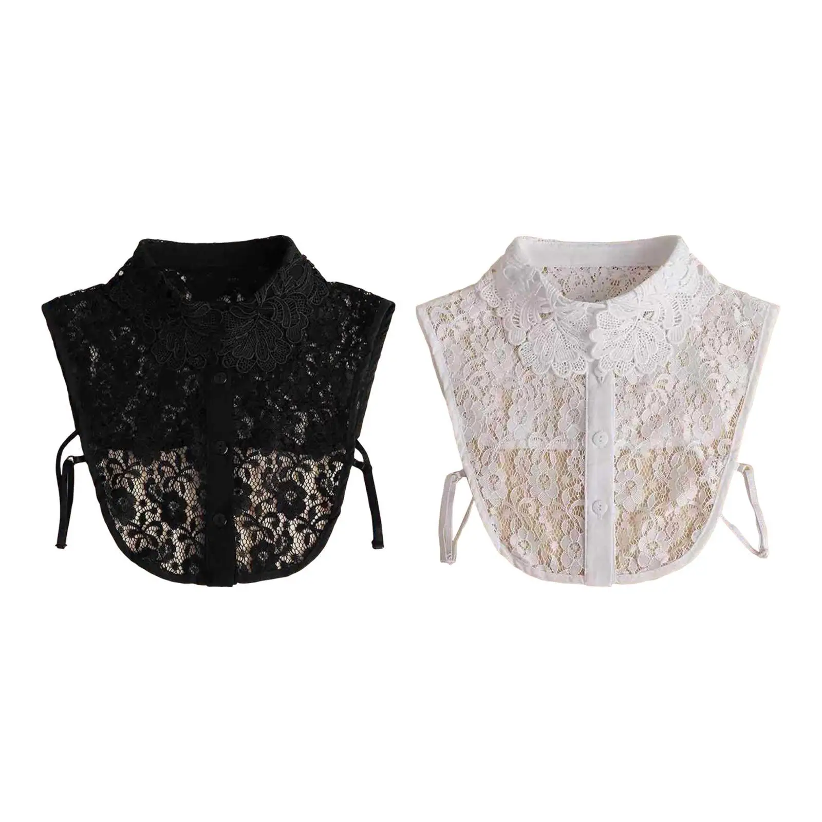 

Кружевной накладной воротник-гольф для женщин, фальшворотник для свитеров и рубашек