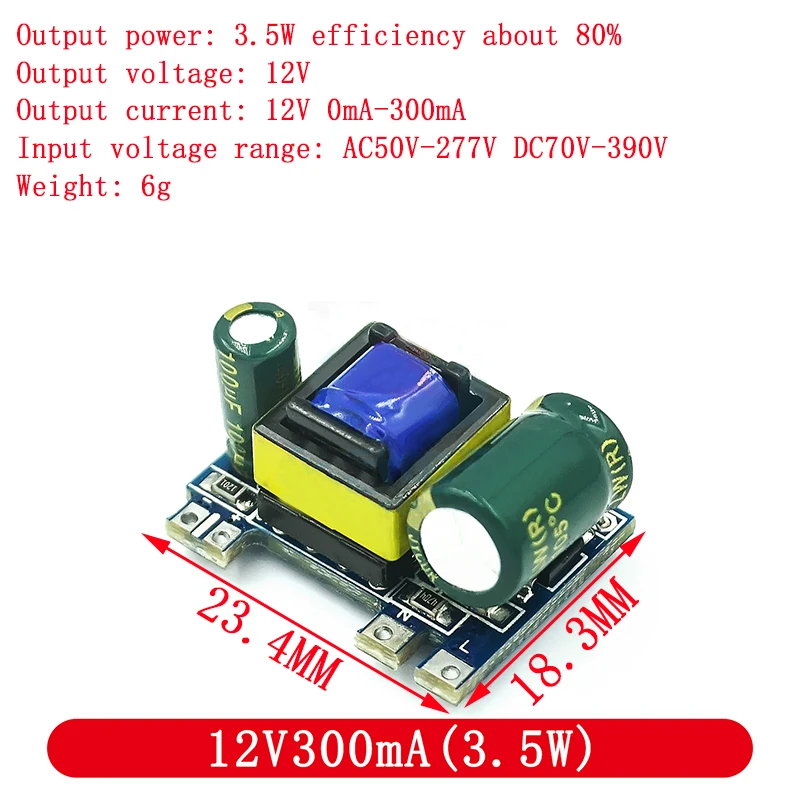 AC-DC 5V 700mA 12V 450mA 9V 500mA 3.5W Precision Buck Converter AC 220V to 5V DC step down Transformer power supply module