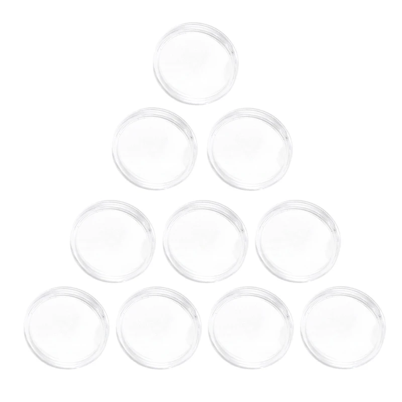 10 stuks 1 inch muntcapsules ronde plastic munthouderdoos met opbergruimte voor etui