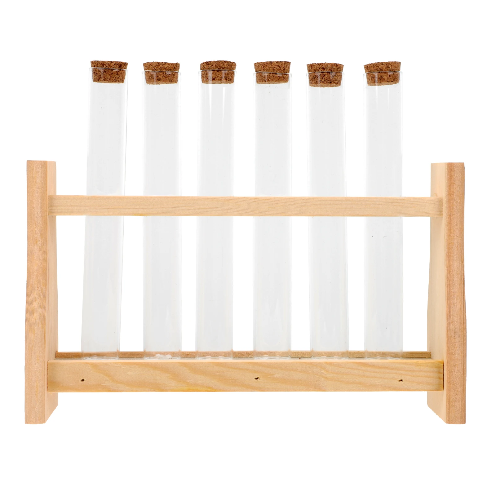 

1 set Test Tube Rack Wooden Lab Holder Glass Storage Multi-functional Detachable Stand Tube Display Home School Laboratory Use