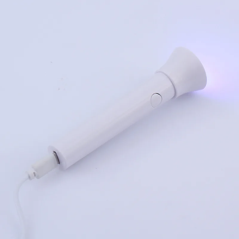 휴대용 매니큐어 램프 한 단어 램프 원통형 6 램프 자외선 베이킹 램프 USB 충전 미니 세트