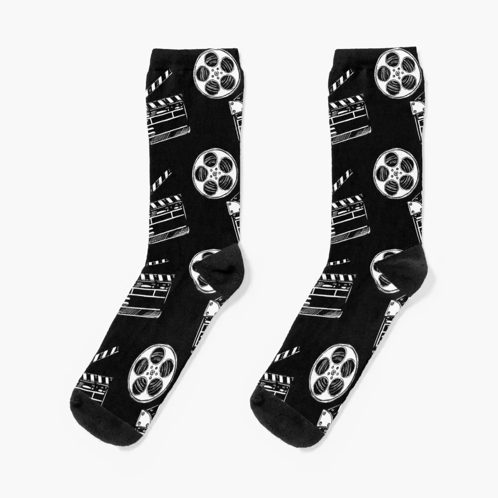 

Movies, Film and Clapperboard Socks Stockings compression tennis Stockings Luxury Woman Socks Men's