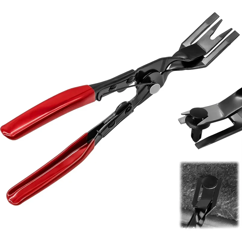 Car Trim Clip Remover Pliers Panel Fastener Extraction Tool Auto Upholstery Door Pry Bar For Vehicle Dash Radio Installer