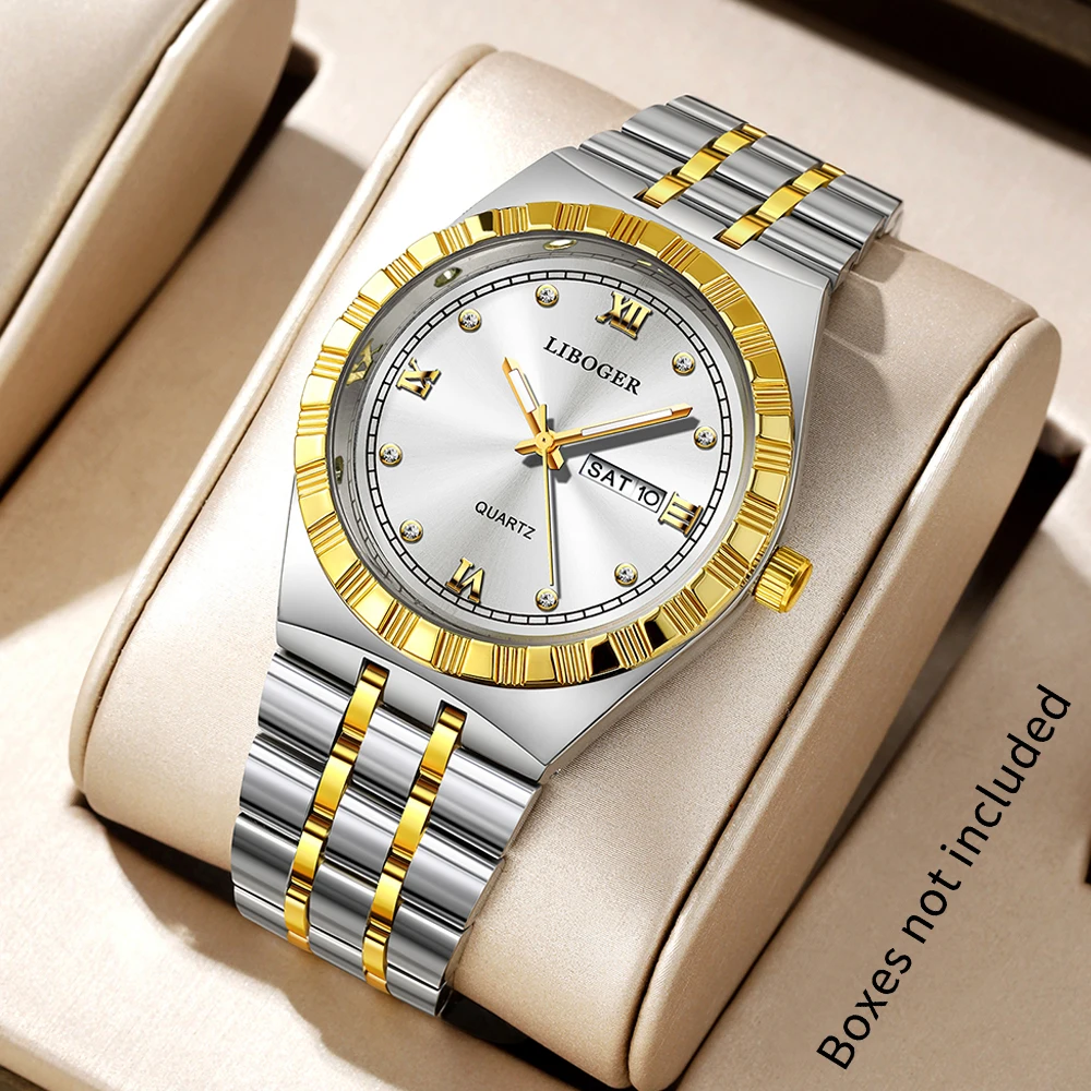 1-piece men's watch, casual and elegant, suitable as a gift for family members, no box included