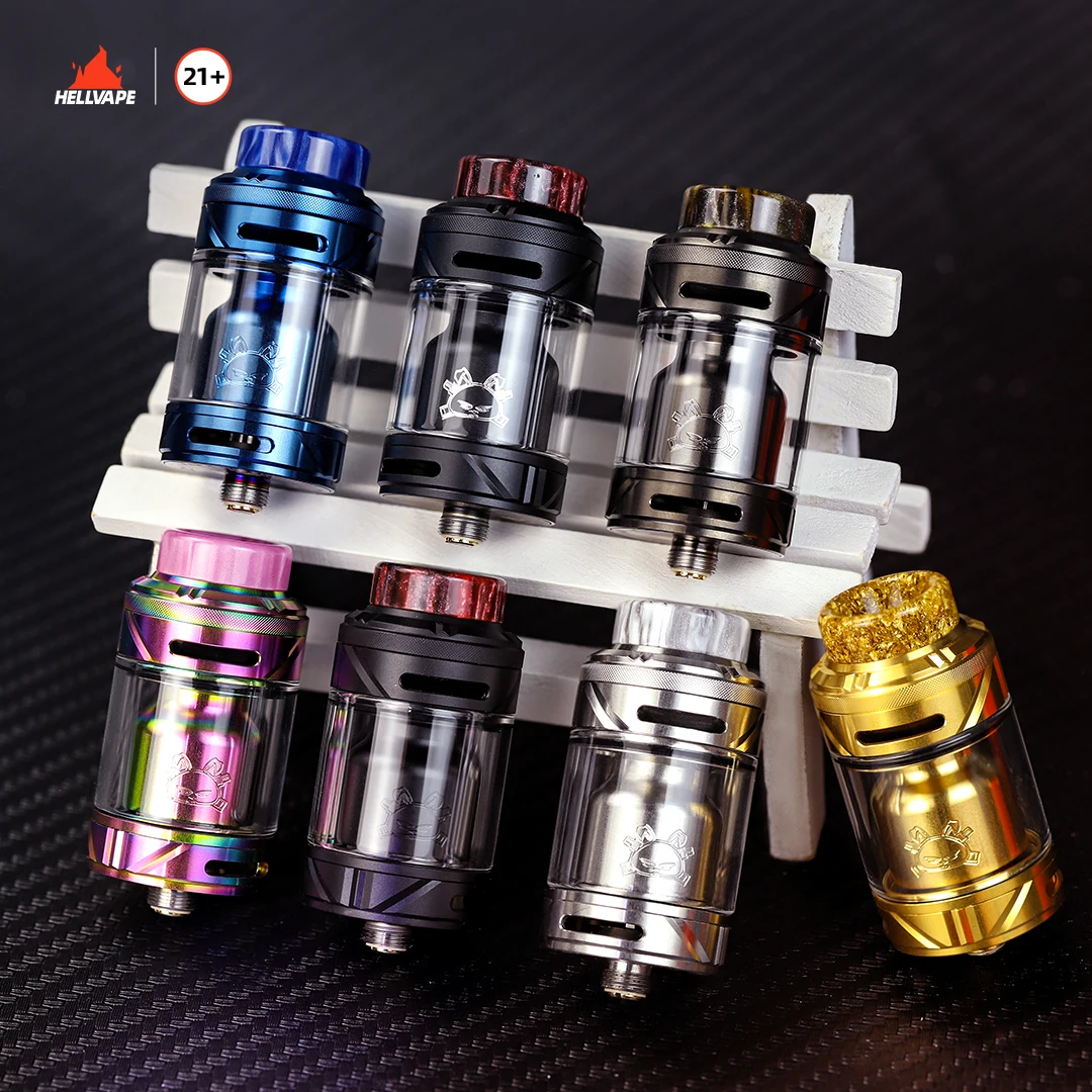 الأصلي Hellvape الدهون أرنب سولو 2 RTA المرذاذ 25 مللي متر واحد ومزدوج لفائف 810 بالتنقيط تلميح ثلاثة وسائط تدفق الهواء السجائر الإلكترونية البخاخة