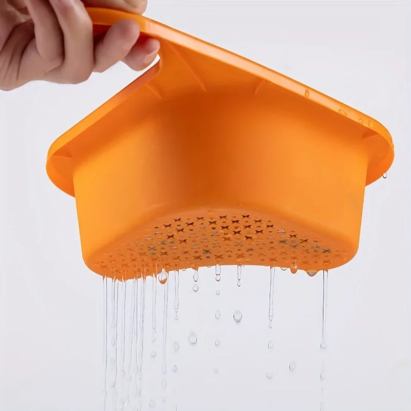 Swan-Shaped Over Faucet Drain Rack - Punch-Free Kitchen Sink Basket, Durable Plastic Multi-Functional Fruit