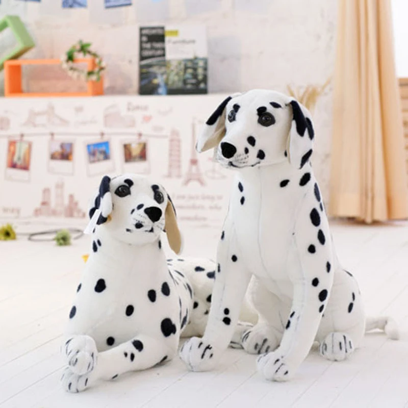 Plush Dalmatian Dog Toy Simulation Giant Dog Stuffed Animals Toy Realistic Animal Kids Toys Gift For Children Pet Shop Mascots