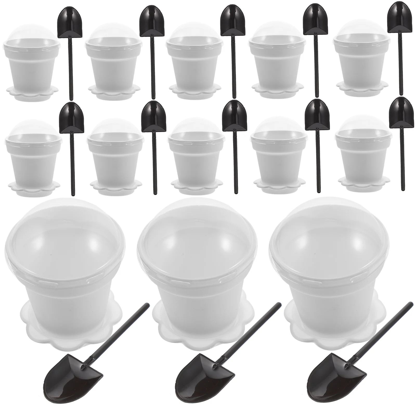 

20 PCS Pots for Plants Potted Cake Flower Cup Mini Cups Dessert Containers White