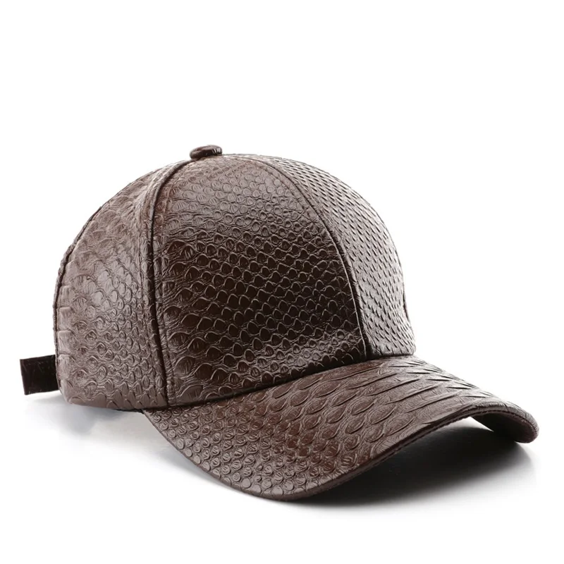 New Fashion Baseball Cap Women Men Serpentine Autumn Winter Leather Solid Color Light Plate Outdoor Sports Travel Sun Protection