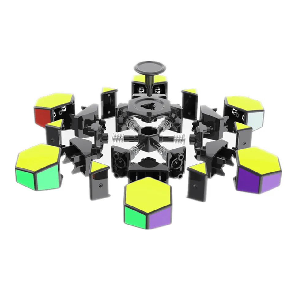 DianSheng دوران الإصبع ستة محاور طبقة واحدة المكعب السحري أبيض/أسود مكعب السرعة المهنية كوبو ماجيكو لعبة للأطفال هدية