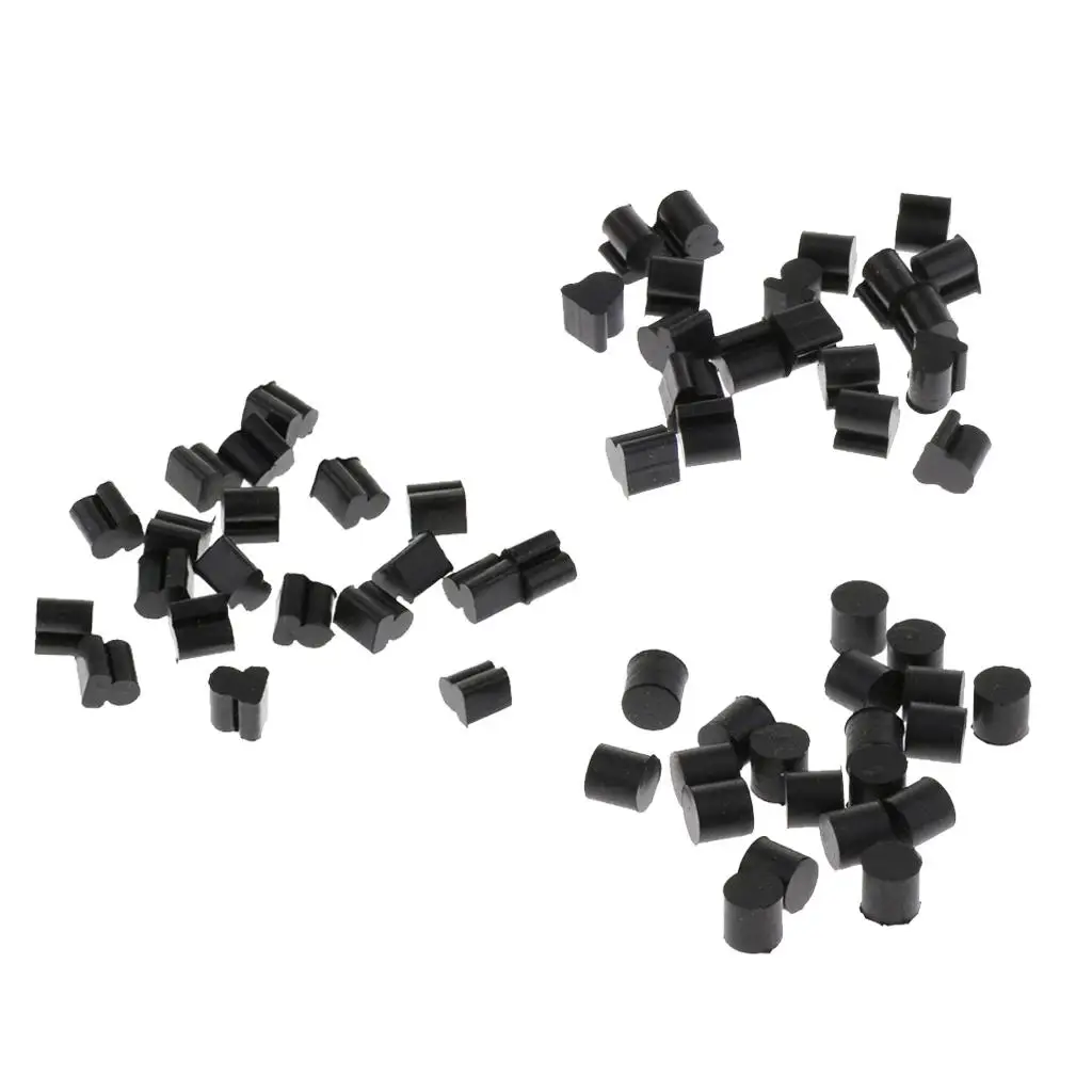 Juego de 20 piezas de Tuba de trombón de cuerno francés de goma con rotor (negro)