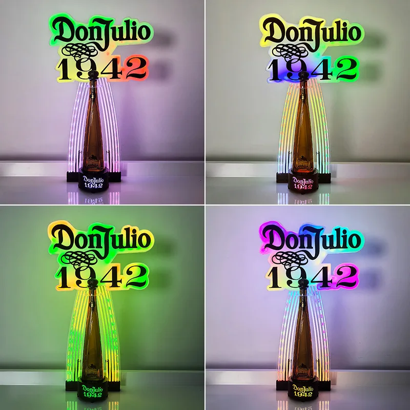 Estante luminoso LED champán tortilla vino tinto 1942 tequila whisky expositor bar KTV