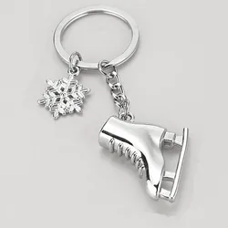 New creative mini snow skates pendant keychain winter sports snow sports men and women key accessories gift wholesale