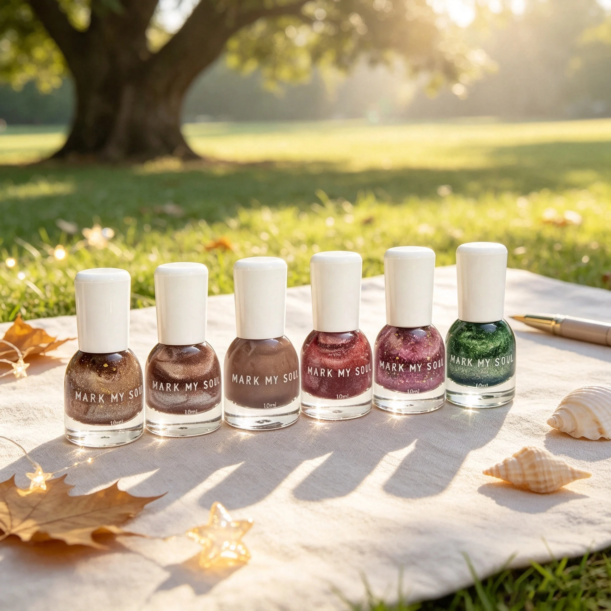6Pcs Autumn  Winter Vibe Contrast Magnetic Cat Eye Nail Polish Kit, MARK MY SOUL No  lamp Nail Polish S136/S149/S114/S148/S151/S