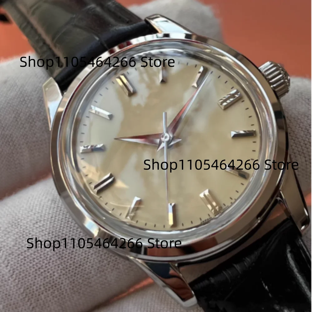 

For GS Men's Small Dial Manual Mechanical Toffee Needle Puzzle Bubble Stainless Steel Leather Business Exquisite Craft W231