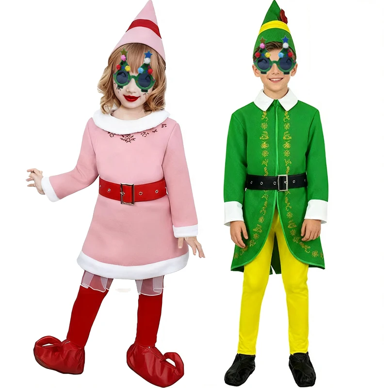 Christmas Kids Clothes Girl's New Year Dress Children's Christmas Set Boys' Xmas Costume Children's Carnival Party Gifts