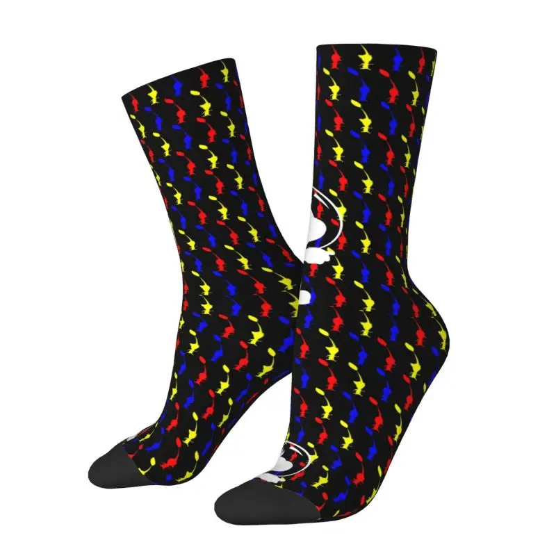 Benutzerdefinierte Pikmins Onslaught Video Gaming Männer Frauen Crew Socken Unisex süße 3D-Druck Kleid Socken