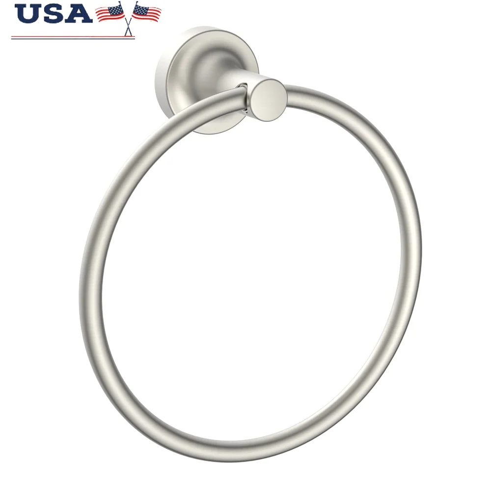 

Современное настенное крепление для полотенец, атласное никелевое покрытие, прочный цинковый сплав, устойчивый к ржавчине, простая установка, аксессуар для ванной комнаты