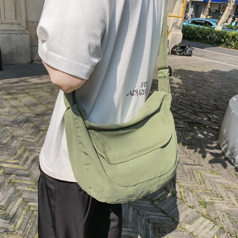 Canvas Shoulder Bags For Women Unisex 100% Cotton Toolkit Large Capacity Leisure Or Travel Bags Solid Color Black Packages