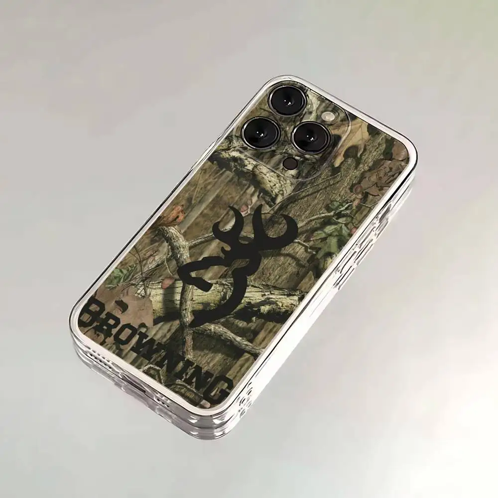 Deer Hunting Camo   Phone Case For iPhone 17,16,15,14,13,12,Pro,Max,Plus,E,SE4,Air,Mini Transparent Cover