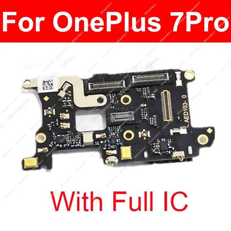 For OnePlus 1+ 7 Pro Sim Card Tray Slot Socket Card Reader with phone Board Parts