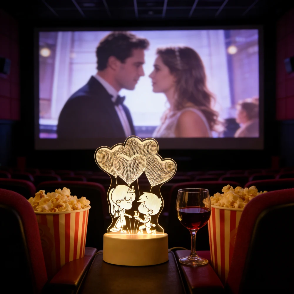 

Настольная лампа-ночник «Романтическая любовь» на День святого Валентина, 3D акриловая неоновая вывеска, USB LED лампа для дома, прикроватная лампа на день рождения