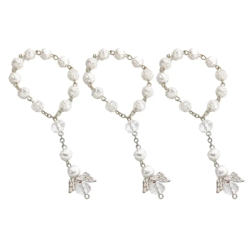 

12 Pcs Acrylic Bracelet Lightweight Ladies Gifts Rose Beads Wing Love Angel Bracelets Women Party Daily Travel Shopping