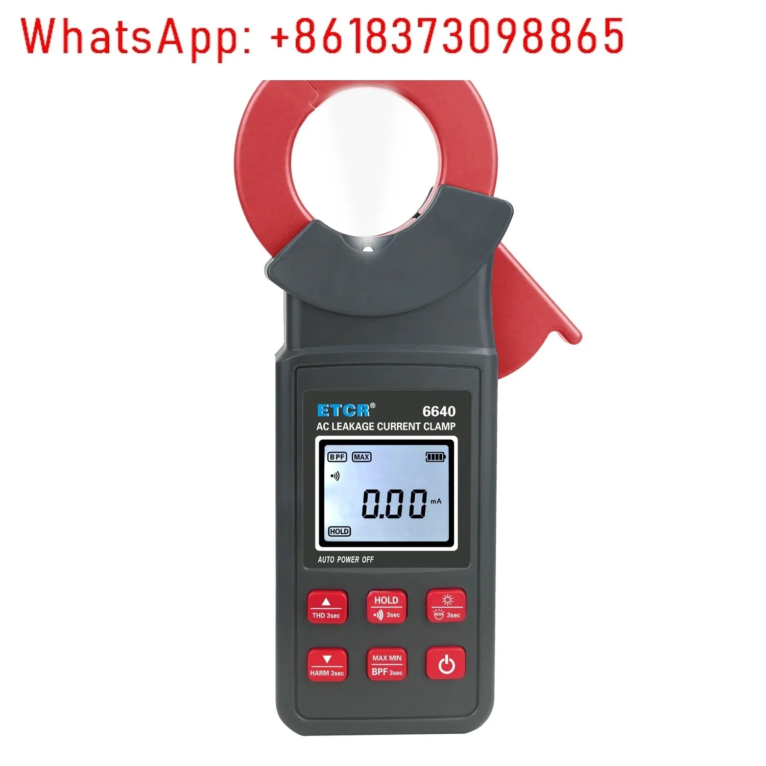 New ETCR6640 AC 0.00mA-300A Φ40mm Clamp Leakage Current Meter CT Technology  Lithium Battery Multifunctional Anti Interference