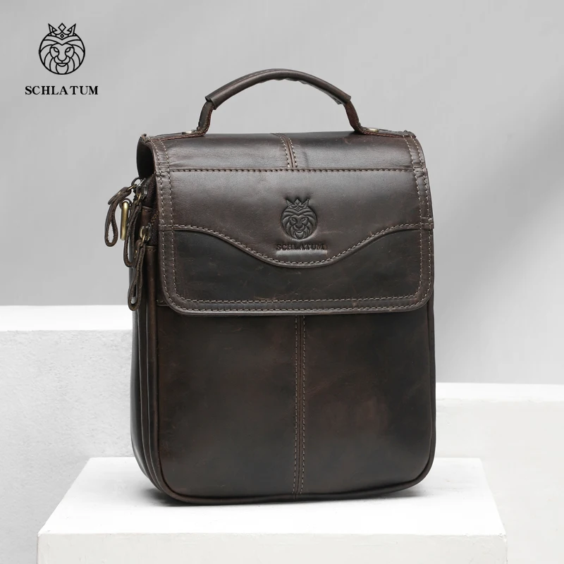 Imagem -06 - Bolsa de Ombro de Luxo Masculina Couro Genuíno Bolsas Flip Masculinas Bolsa Mensageiro Designer de Moda Marido 2023