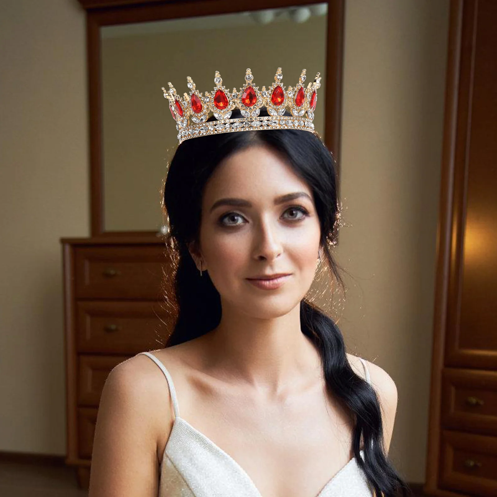 

Tiara Bridal Headdress Bridesmaid Crown Costume Tiaras for Parties Crystal Bridesmaids Headbands Pageant