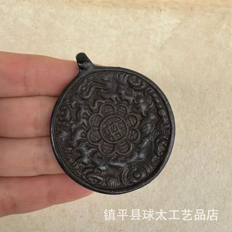 Tian Tie Nine Palaces And Eight Trigrams Amulet, Decorative Crafts, Vintage Ethnic Style