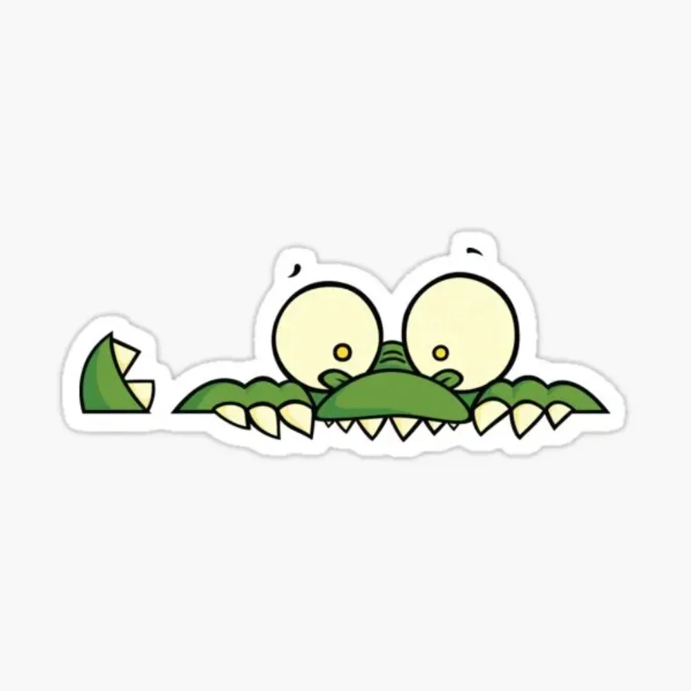 

Creativity Cute Crocodile Sticker Motorcycle Van Bicycle Moto Decoration Decals Customizable