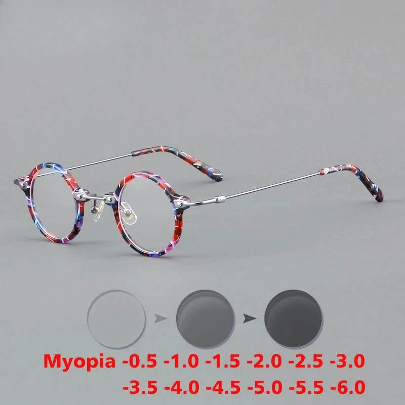 KIZN خلات قصر النظر مكافحة الأزرق تلطيخ إطارات النظارات الرجال وصفة طبية بصرية التيتانيوم النظارات النساء النظارات -0.50 إلى -6.0