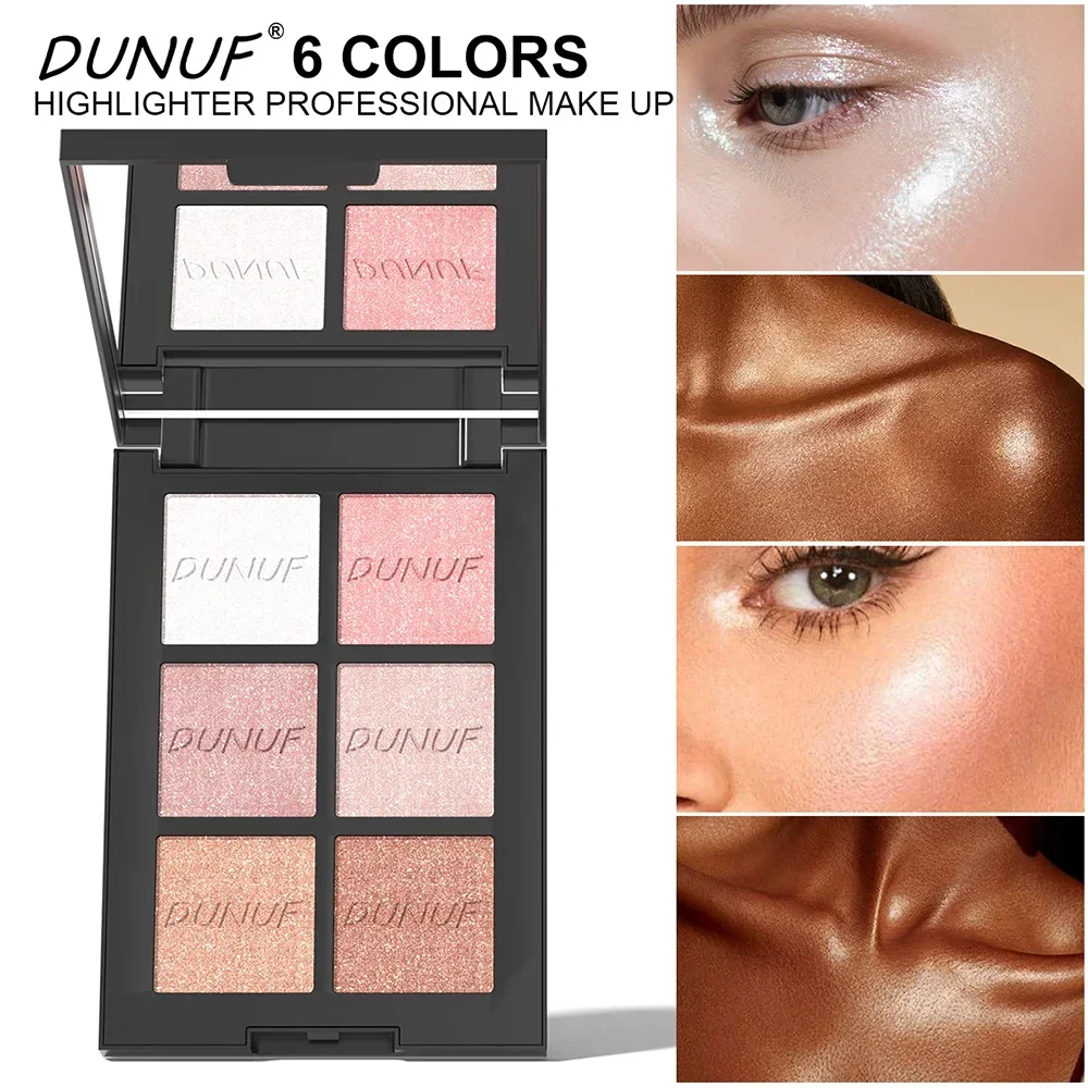 6-kleuren markeerstiftpalet Hooggepigmenteerd Langdurig Waterdicht Natuurlijk contourpoeder Matte parel Lichaamsgezichtsmarkering