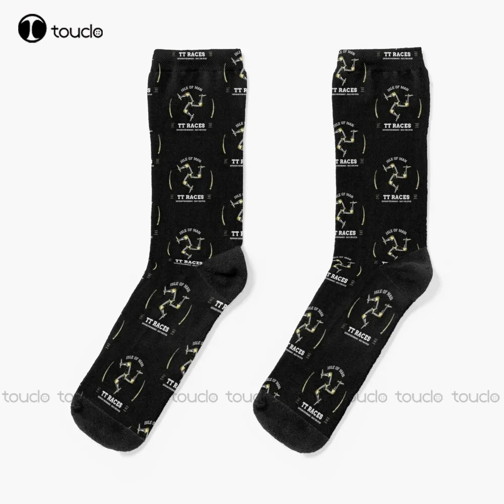 Isle Of Man Tt 2022 Motorcycle Race Logo Socks Women Socks 360° Digital Print Design Cute Socks New Popular Unisex Adult Girls