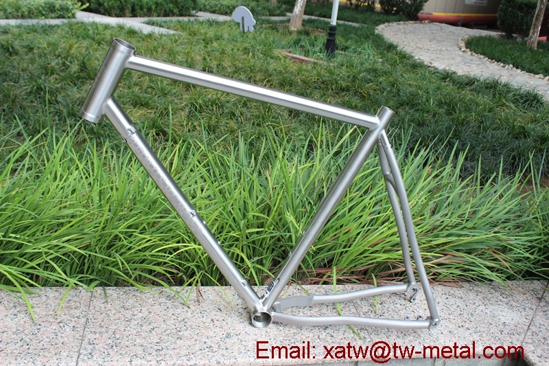 Ti Cyclocross And Gravel Bike Frames With Flat Mount Disc Brake Titanium 700C Thru Axle Dropout-Bicycle Frame view 4