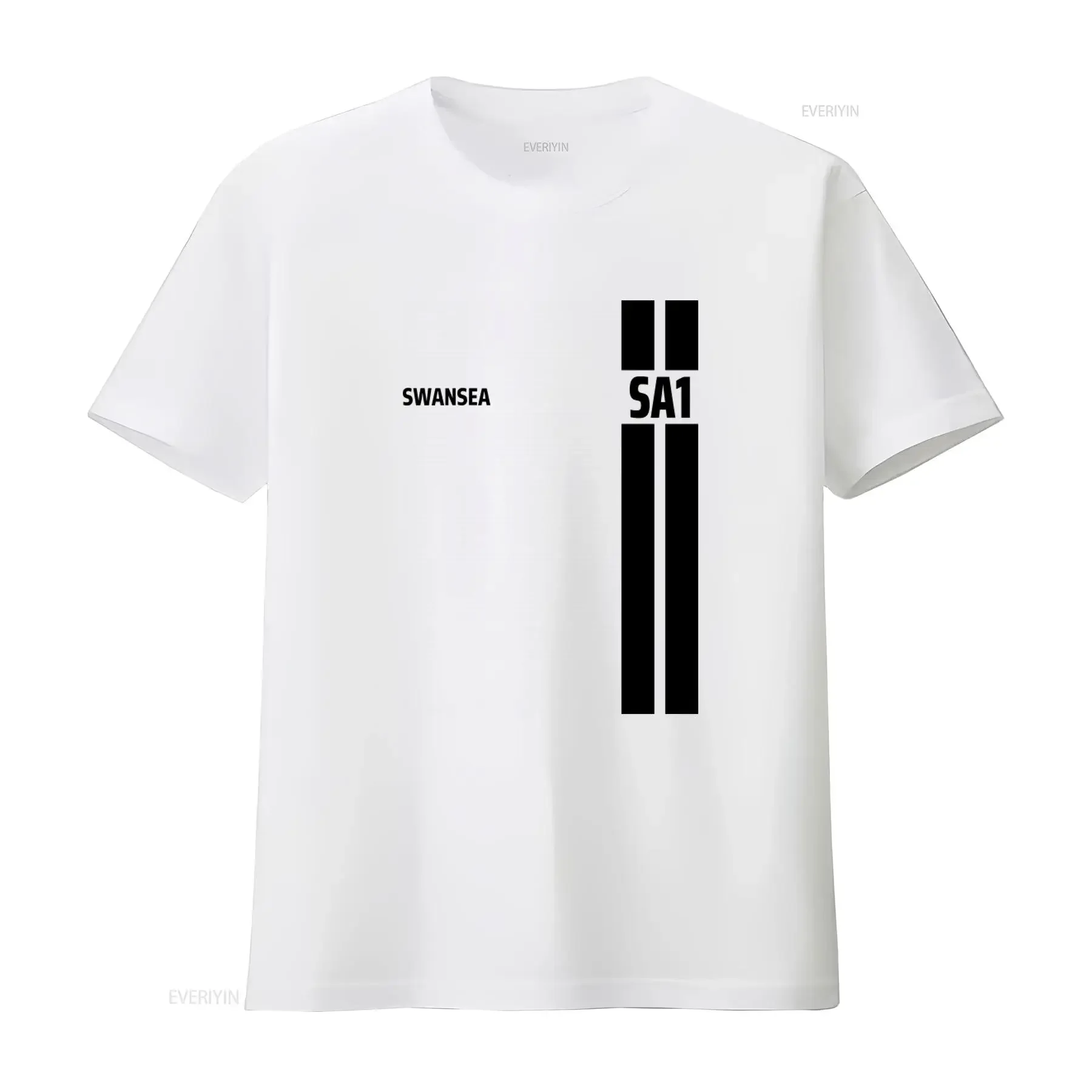 Swansea City SA1 Stadium Postcode Organic T Shirt vintage Washed Comfortable Top For Everyday Wear streetwear Stylish Stretched