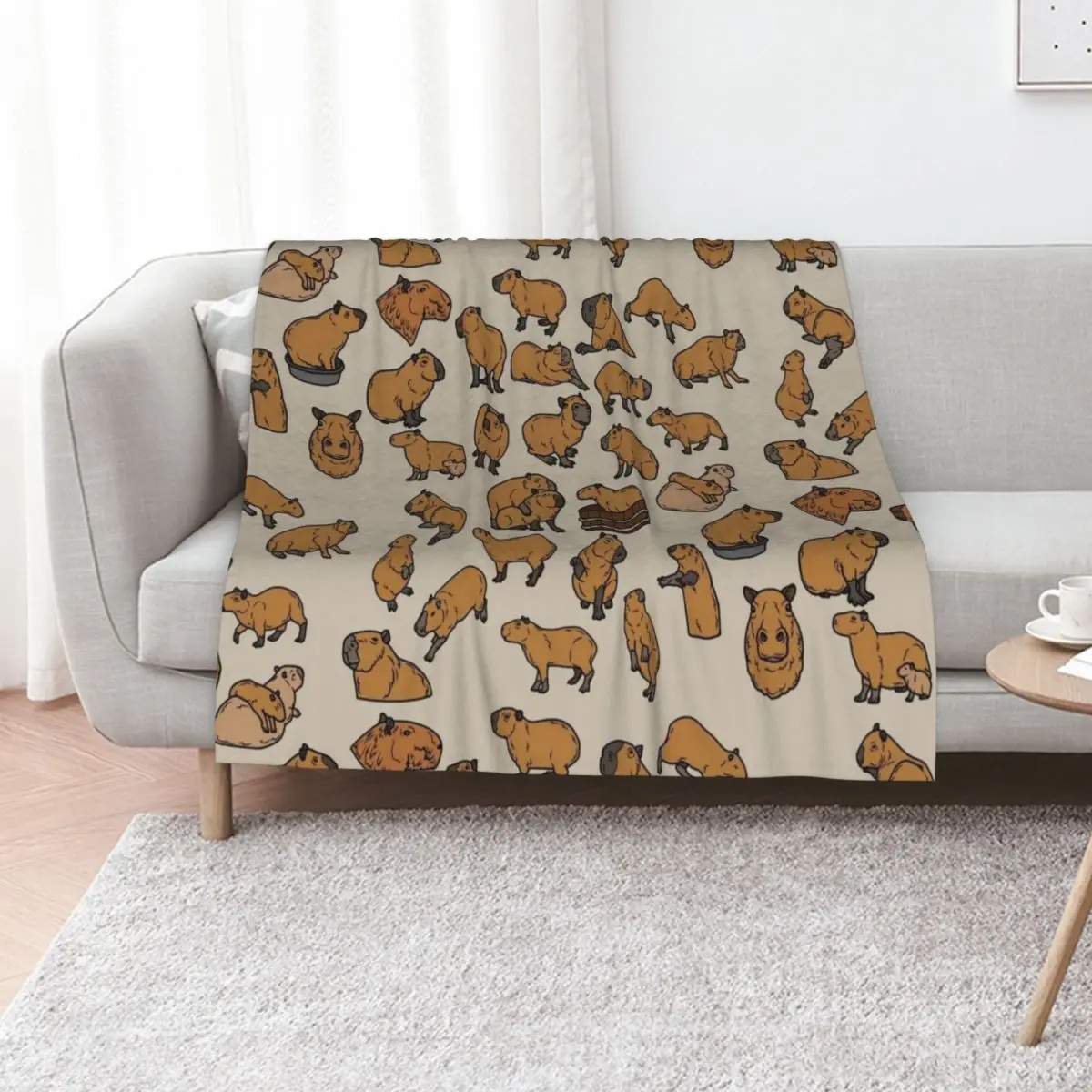 

Never Enough Capybaras Throw Blanket Hairy blankets ands Thin Soft Blankets