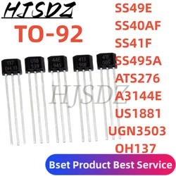 Sensor de efecto Hall, elemento Hall, SS49E, OH49E, A3144E, SS40AF, SS41F, SS495A, US1881, UGN3503, OH137, ATS276, TO-92, 10 unidades por lote