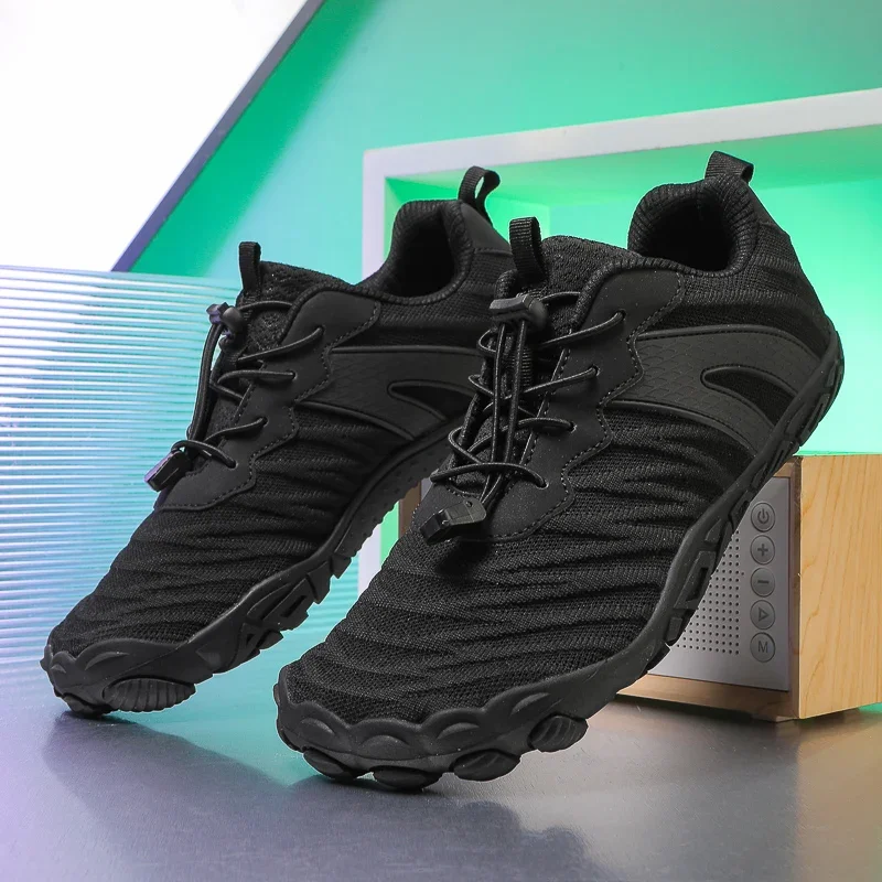 Summer Unisex Wider Shoes Brand Flats Soft Zero Drop Sole Wider Toe Men Barefoot Shoes Outdoor Mesh Flat Men's Sneakers Big Size