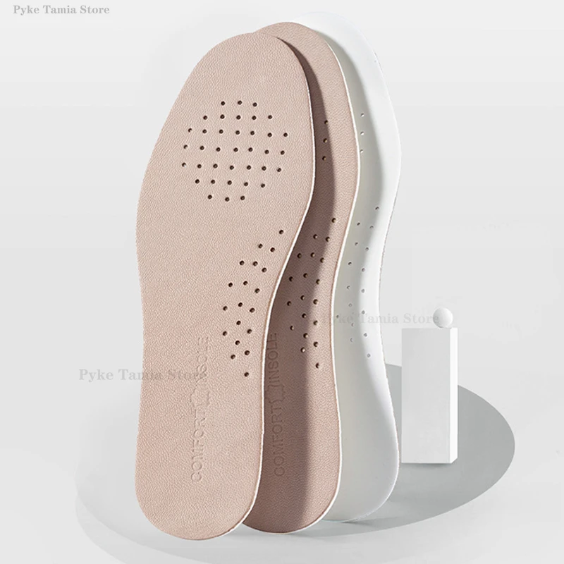 Genuine Leather Insole Thickened Latex Sheepskin Shoes Pads Soft Breathable Summer Sports Shock Absorbing Deodorization Inserts