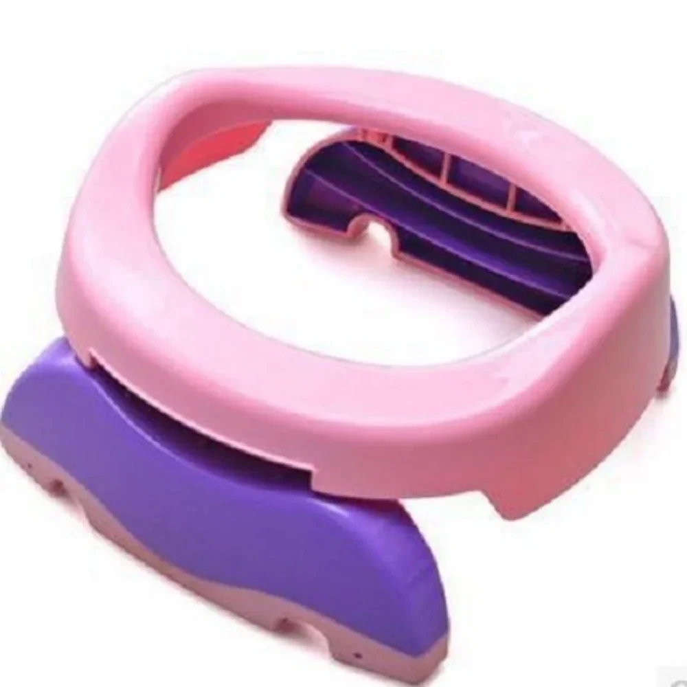 Portable Folding Potty Infant Chamber Pots Foldaway Travel Potty Rings with Urine Bag for Kids Blue Pink for Kids Boy Girl