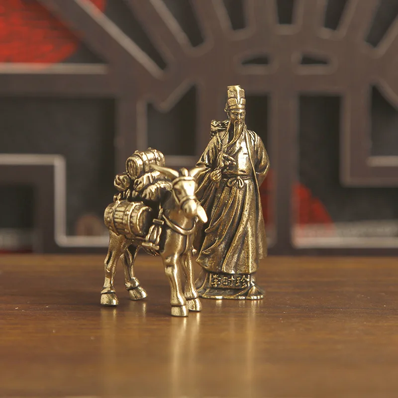 1/2Pcs Three Kingdoms Character Ornament Medicine Saint Li Shizhen and Lao Yang God Doctor Hua Tuo and Donkey Ornament